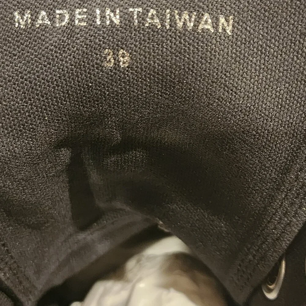 Maison Margiela MM6 Platform High-Top Sneakers Black Size 39 - Suede Logo Print